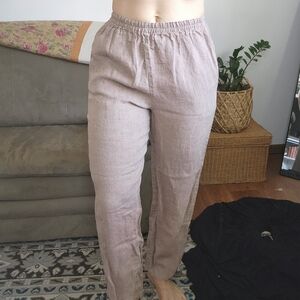 Vintage Linen Straight Leg Pants Size Medium